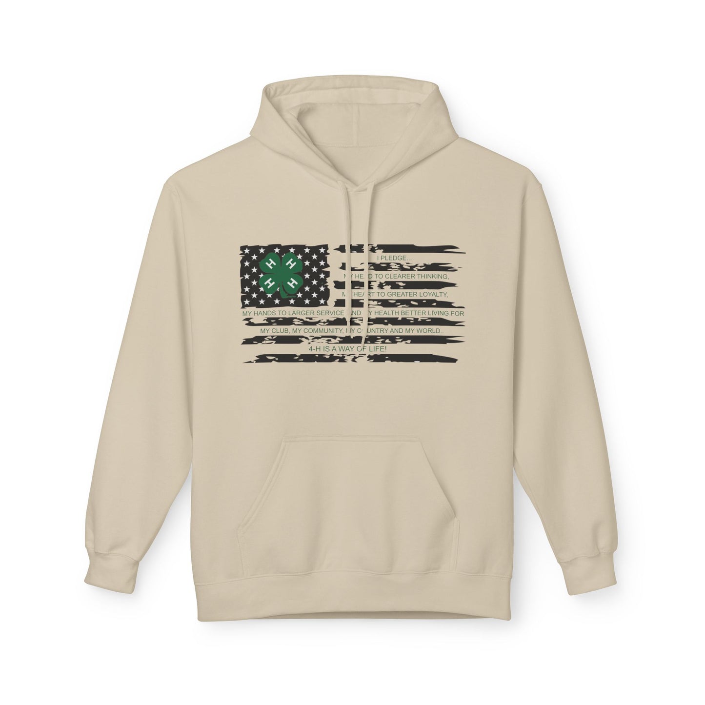 4-H PLEDGE American Flag - Hoodie