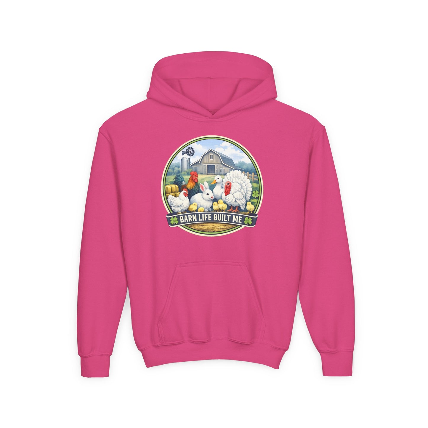 BARN LIFE BUILT ME - Small Animals - Youth Hoodie