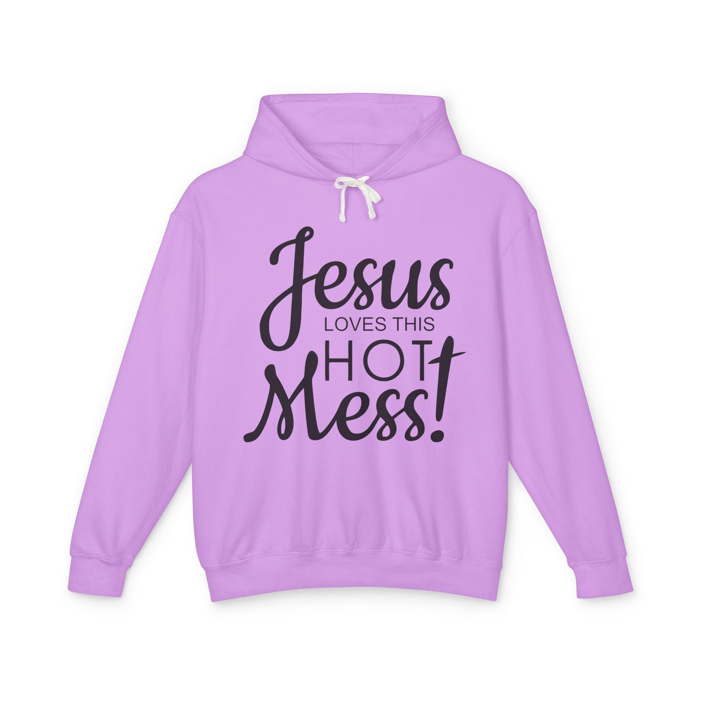 Jesus Loves This Hot Mess Hoodie — (Comfort Colors)