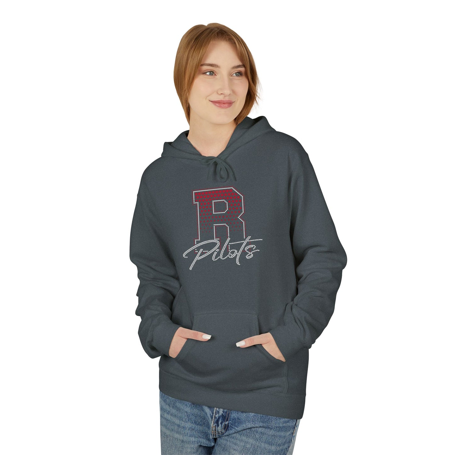 River Pilots Hoodie – RHINESTONE R & GLITTER DESIGN!