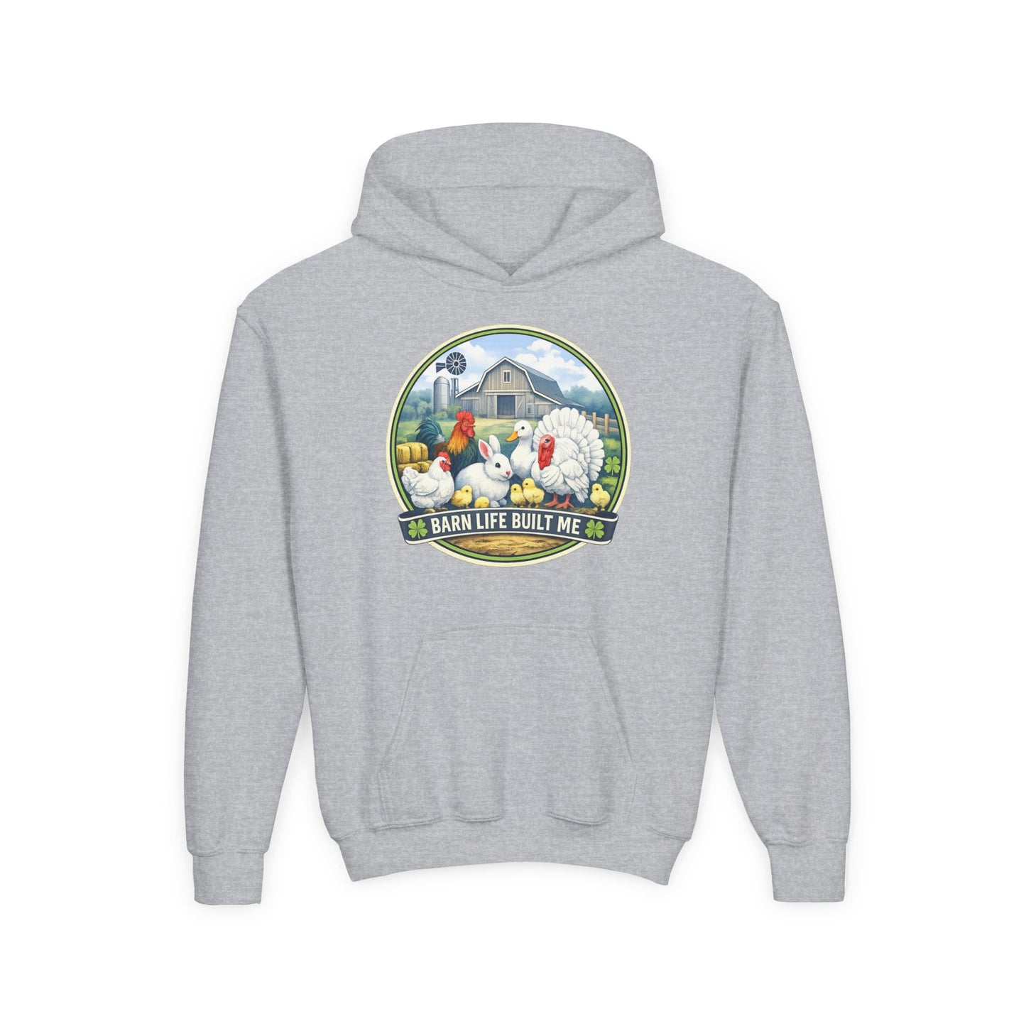 BARN LIFE BUILT ME - Small Animals - Youth Hoodie