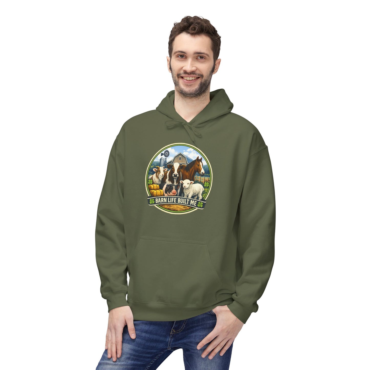 BARN LIFE BUILT ME - Large Animals - Hoodie