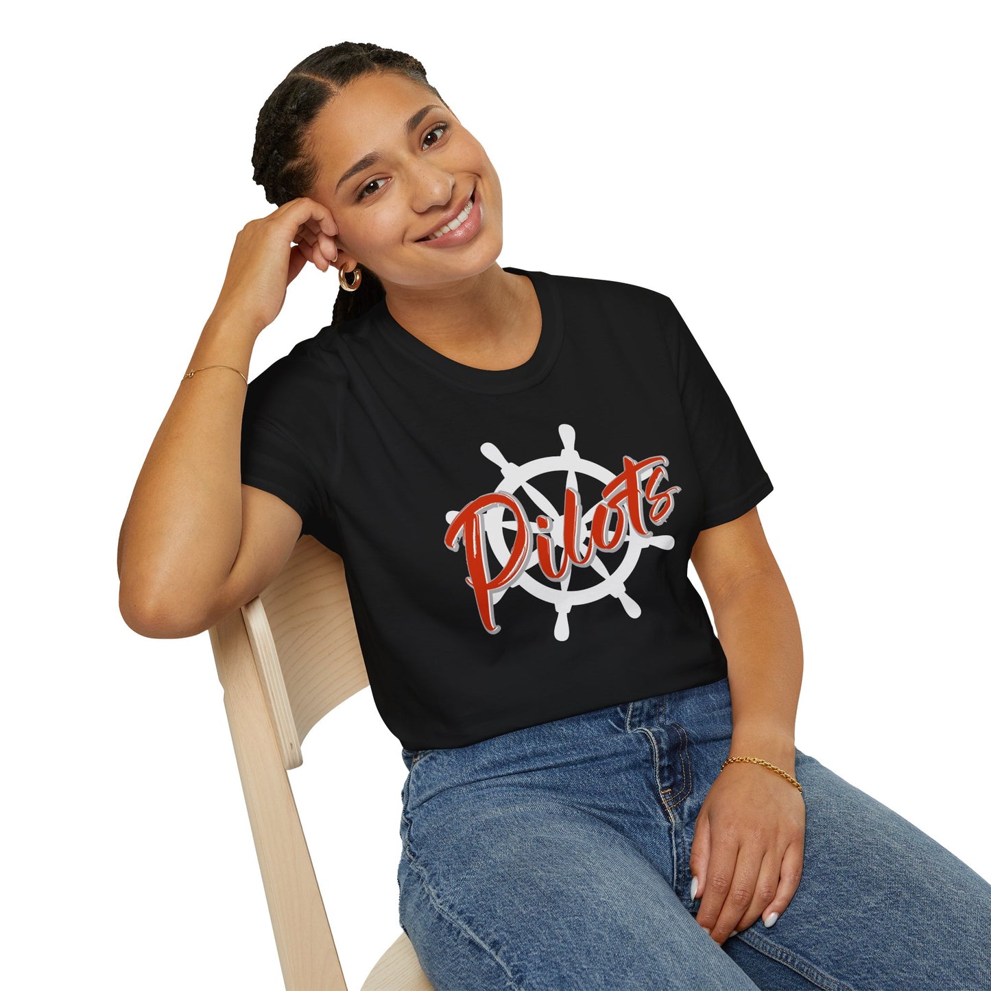 Pilots Nautical Wheel Unisex T-Shirt