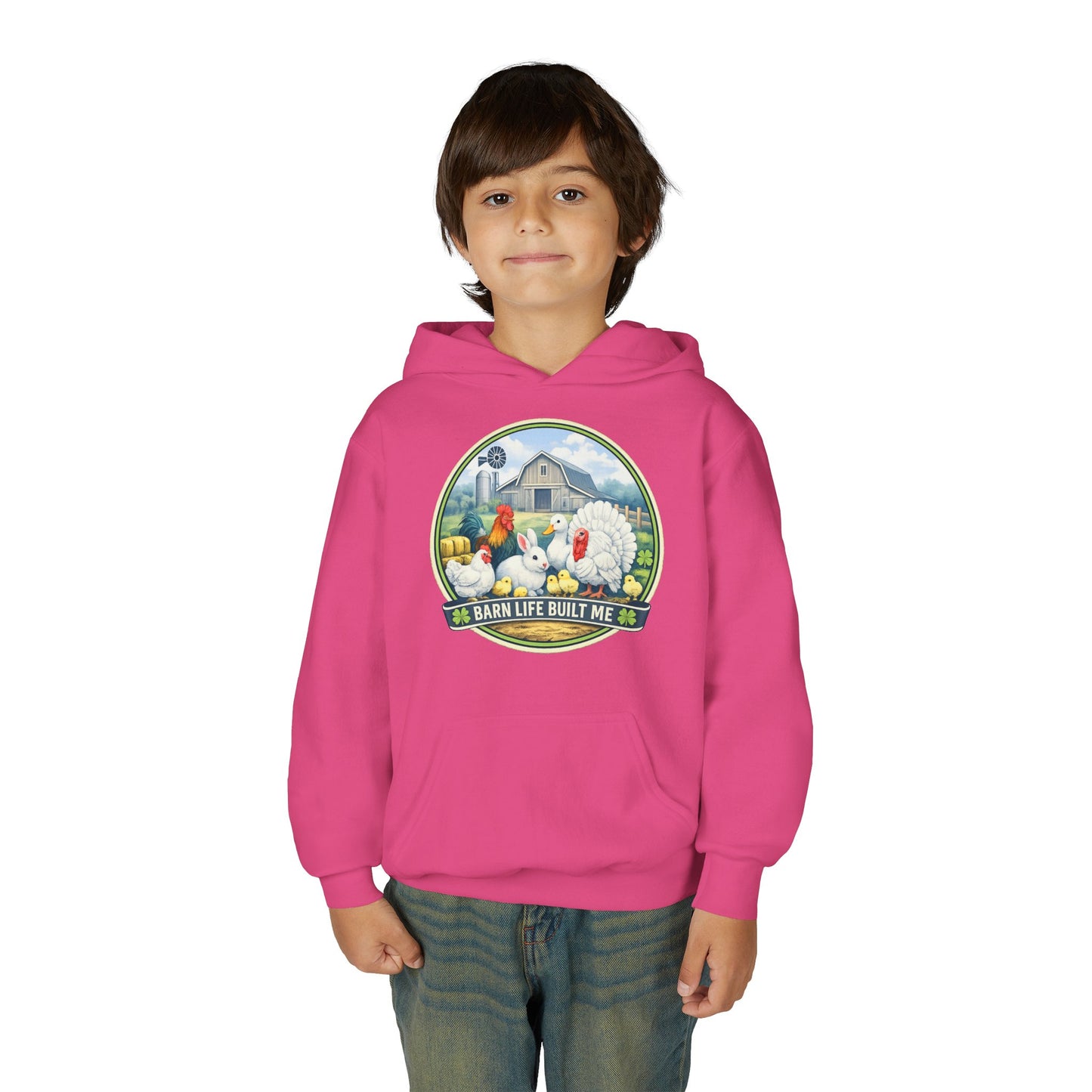 BARN LIFE BUILT ME - Small Animals - Youth Hoodie