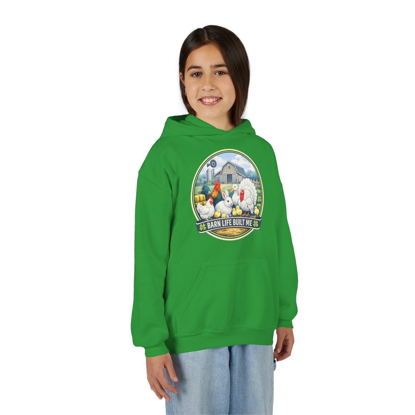 BARN LIFE BUILT ME - Small Animals - Youth Hoodie