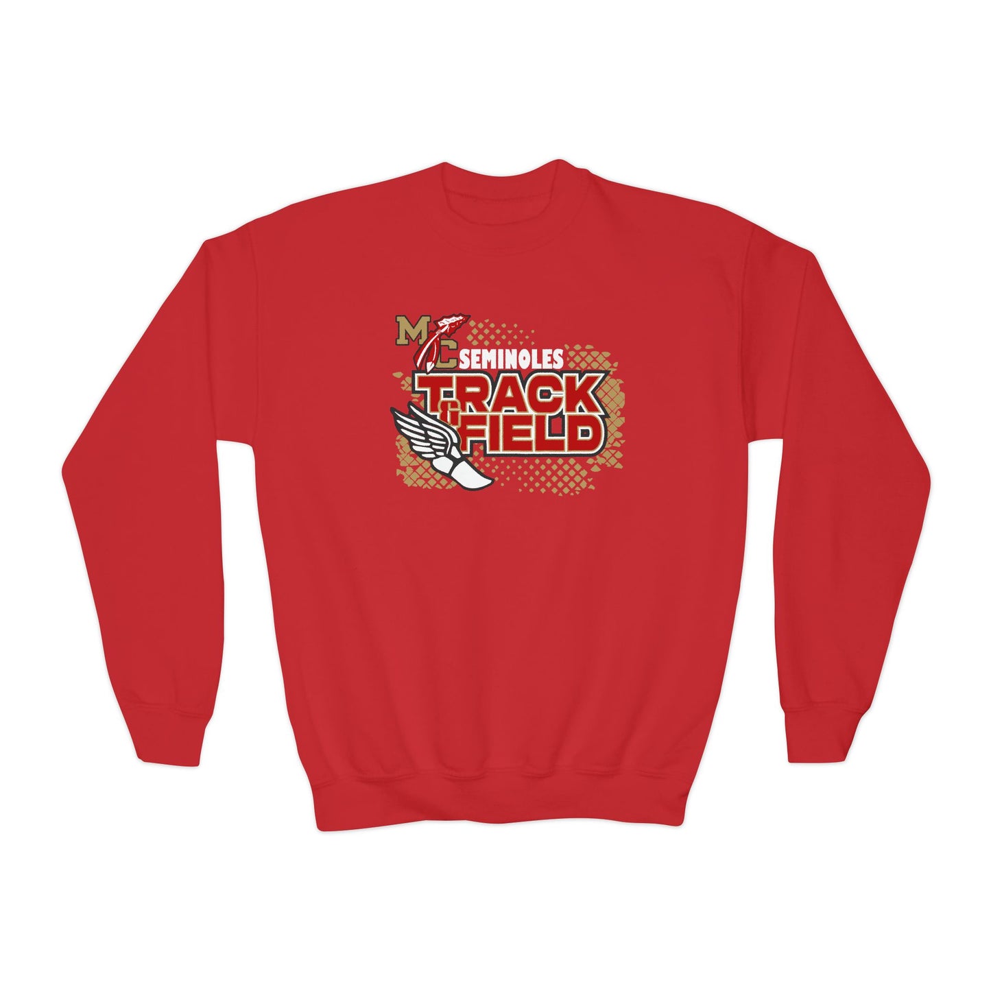 Seminoles Track & Field Youth Sweatshirt — Red