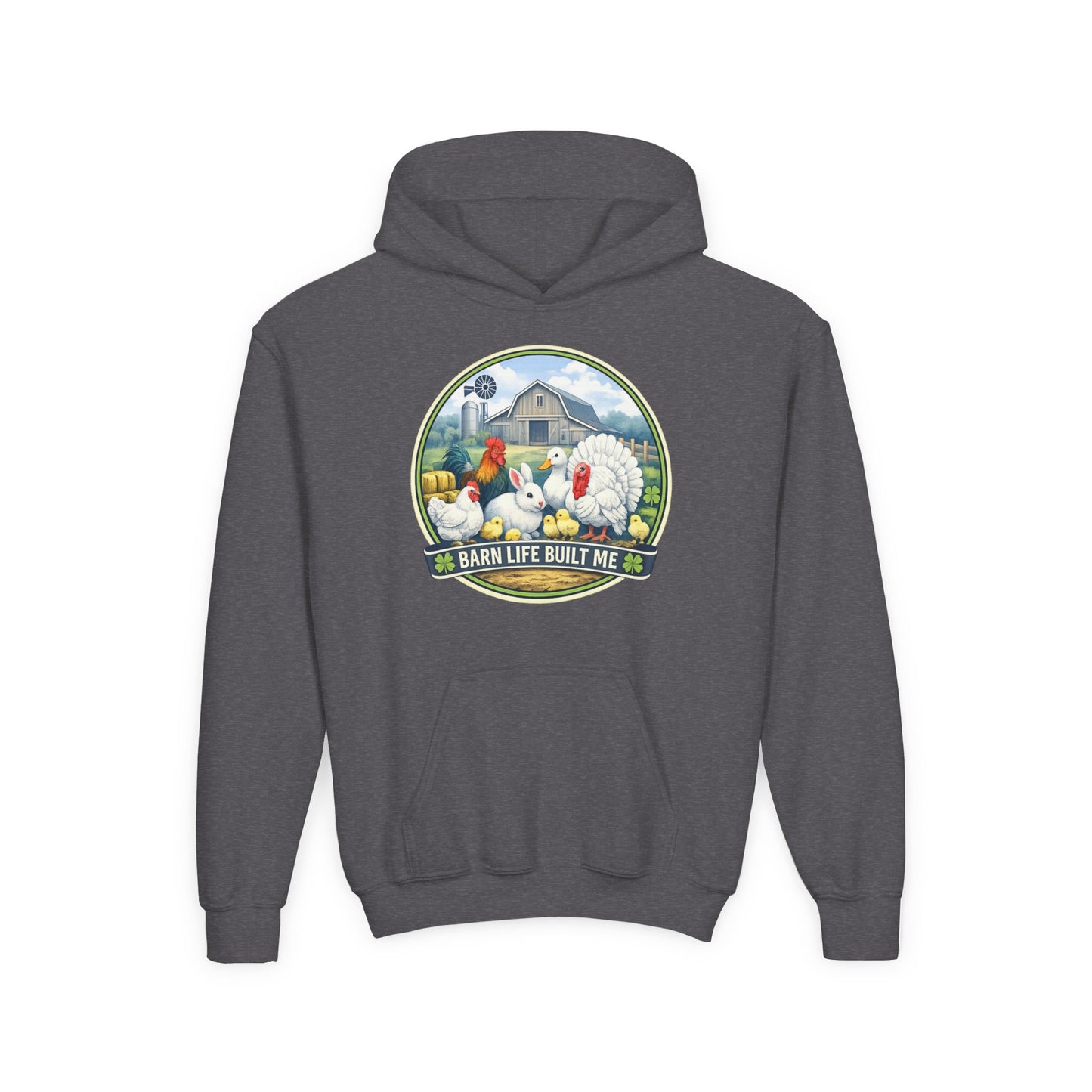 BARN LIFE BUILT ME - Small Animals - Youth Hoodie