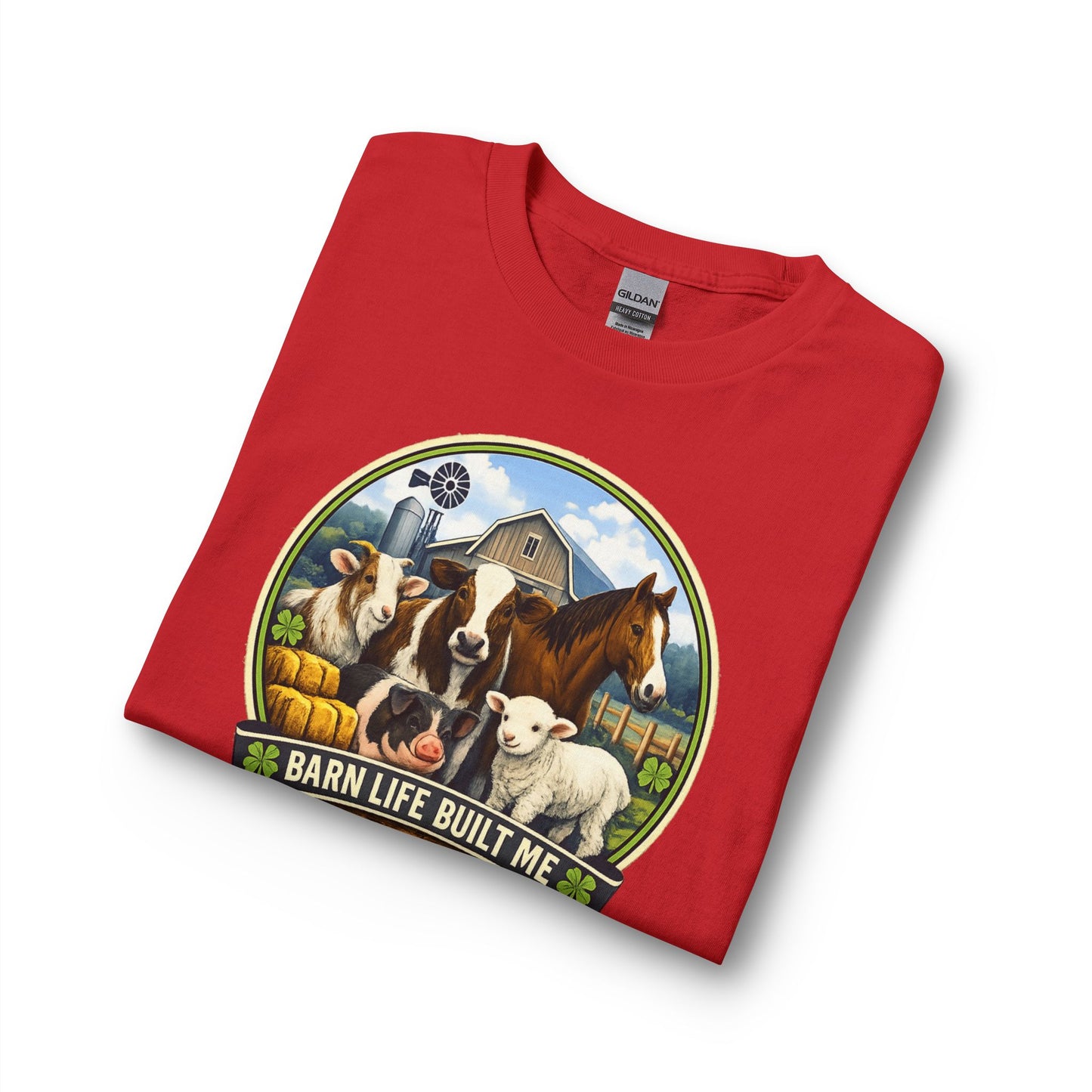 BARN LIFE BUILT ME - Large Animals - Long Sleeve T-Shirt