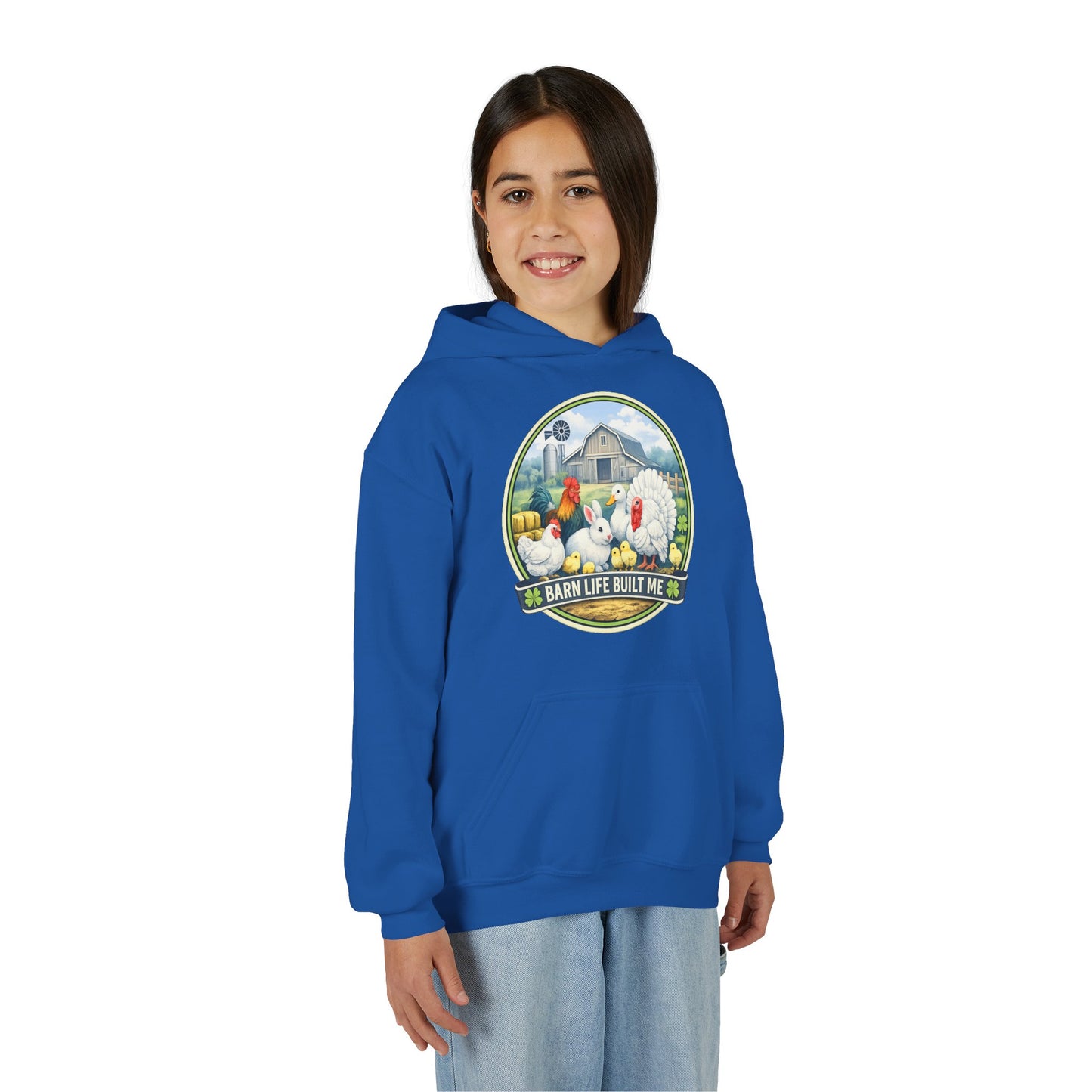 BARN LIFE BUILT ME - Small Animals - Youth Hoodie